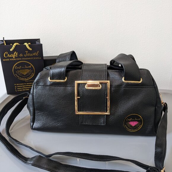 Leather Bowling Bag style purse - Picture 4 of 6